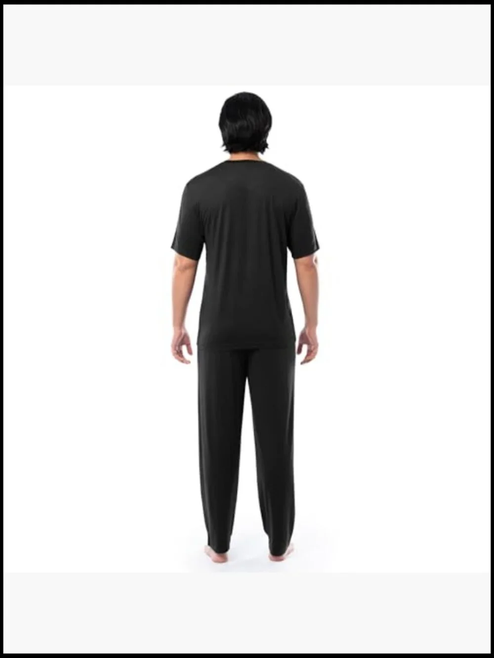 Stretch Mesh Jersey Top and Pant Sleep Pajama Set, Polyester Blend